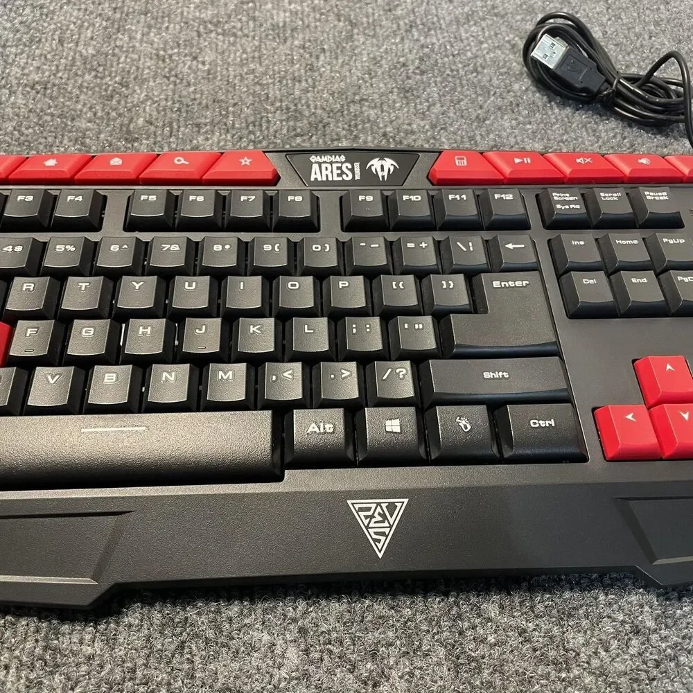 Gamdias Ares Essential GKC100 Gaming Keyboard Wired USB Multimedia Keys PC